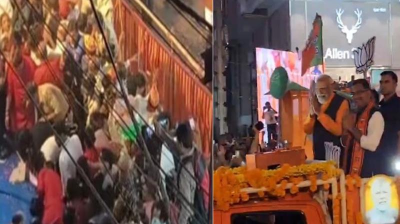 Seven injured after stage collapses during PM Modi's roadshow in Jabalpur Seven injured after stage collapses during PM Modi's roadshow in Jabalpur