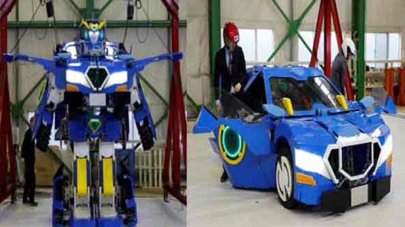 Robot transform into car