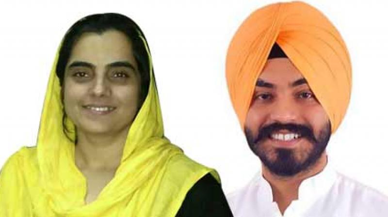 Baljinder Kaur with Sukhraj Singh Bal 