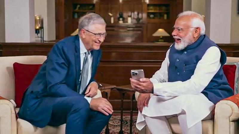PM Narendra Modi with Bill Gates News in punjabi 