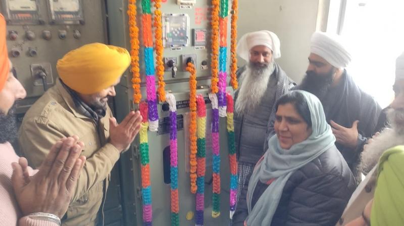 Inauguration of new 11 KV feeder for Nanaksar by MLA Manukke Inauguration of new 11 KV feeder for Nanaksar by MLA Manukke
