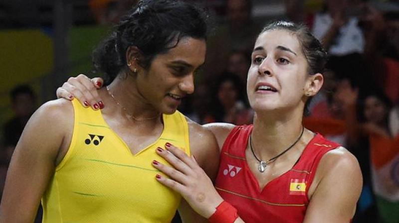 Carolina Marin and Pv Sindhu Carolina Marin and Pv Sindhu
