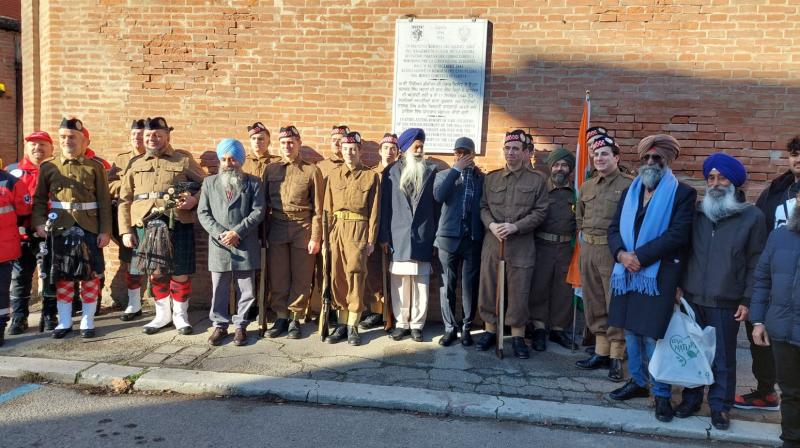 Paying homage to the martyred soldiers of the Second World War in Faisa, Italy Paying homage to the martyred soldiers of the Second World War in Faisa, Italy