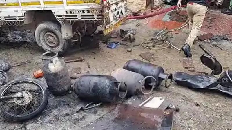Jodhpur: Gas cylinder explosion Jodhpur: Gas cylinder explosion