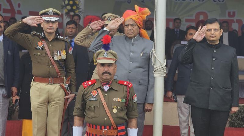 Governor Banwari Lal Purohit unfurled the tricolor at Patiala on the occasion of Republic Day Governor Banwari Lal Purohit unfurled the tricolor at Patiala on the occasion of Republic Day