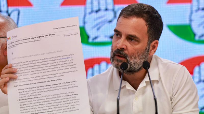 We will keep raising our voice: Rahul Gandhi on iPhone warning to Opposition MPs We will keep raising our voice: Rahul Gandhi on iPhone warning to Opposition MPs