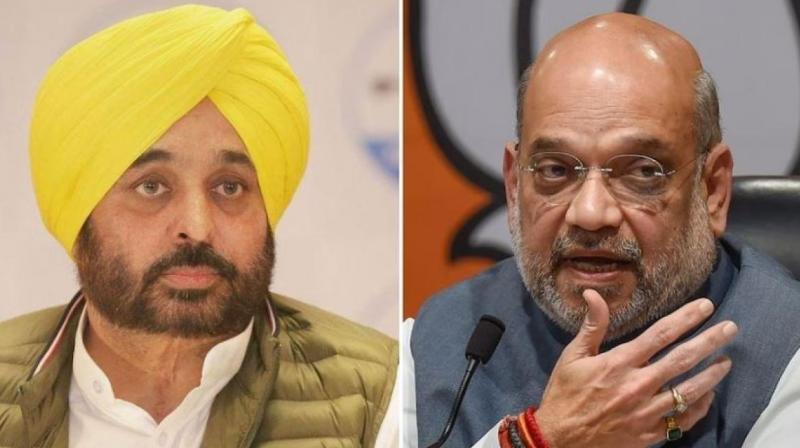 CM Bhagwant Mann, Amit Shah CM Bhagwant Mann, Amit Shah