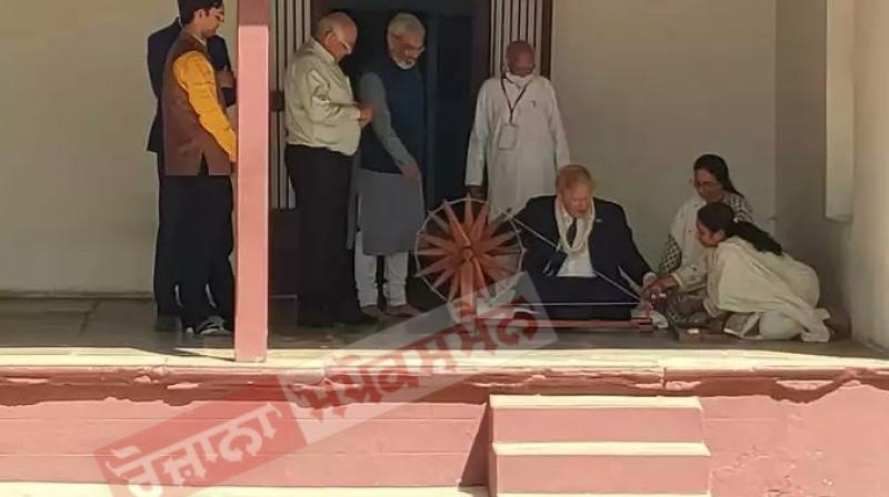 Boris Johnson visit Sabarmati Ashram Boris Johnson visit Sabarmati Ashram