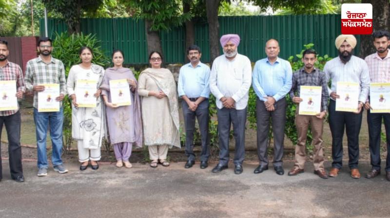 Finance Minister Harpal Singh Cheema handed over appointment letters to 16 clerks Finance Minister Harpal Singh Cheema handed over appointment letters to 16 clerks