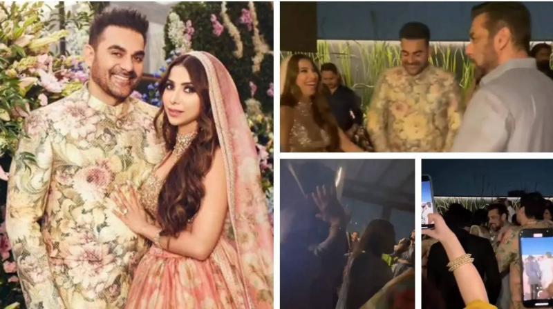 Salman Khan dances on ‘Tere Mast Mast Do Nain’ at Arbaaz Khan’s wedding Salman Khan dances on ‘Tere Mast Mast Do Nain’ at Arbaaz Khan’s wedding