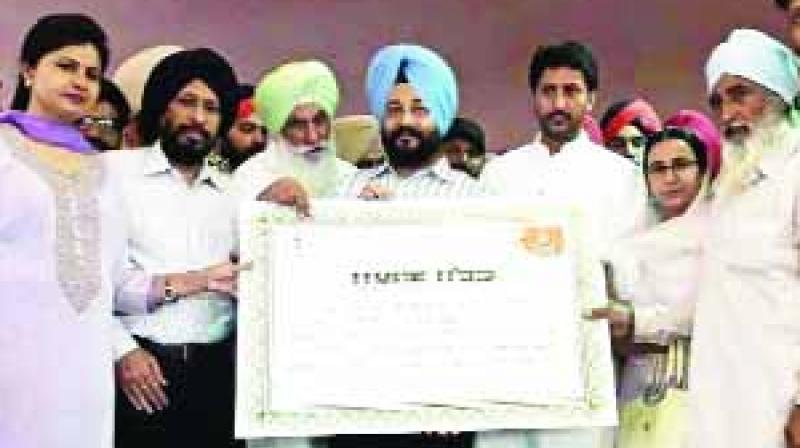 Loan Relief certificates Distributed to Farmers