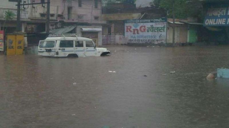 Heavy rains in Alwar Heavy rains in Alwar