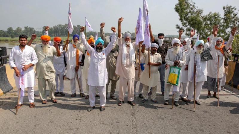 Farmers protest