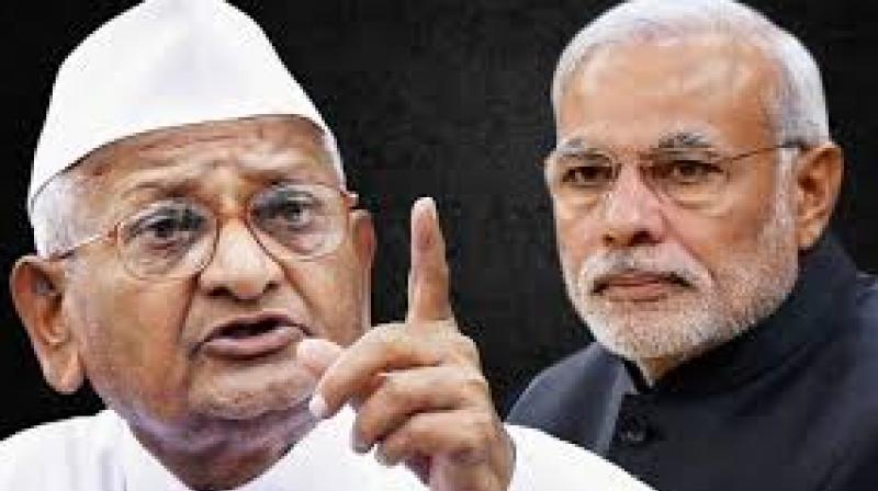 Anna Hazare and modi 