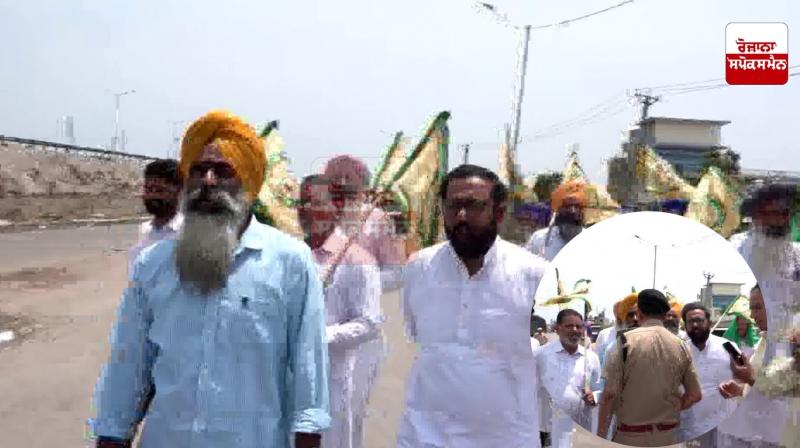 Farmers Protest Shambhu Police Station: Farmers reached Shambhu to protest, stopped by police Farmers Protest Shambhu Police Station: Farmers reached Shambhu to protest, stopped by police