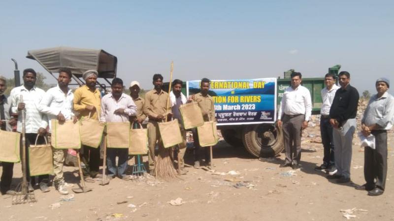 PPCB fulfills commitment with clean up of Ghaggar bridge dump point