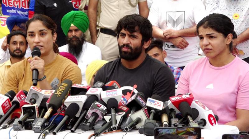 We are ready to undergo narco test: Protesting Wrestlers We are ready to undergo narco test: Protesting Wrestlers