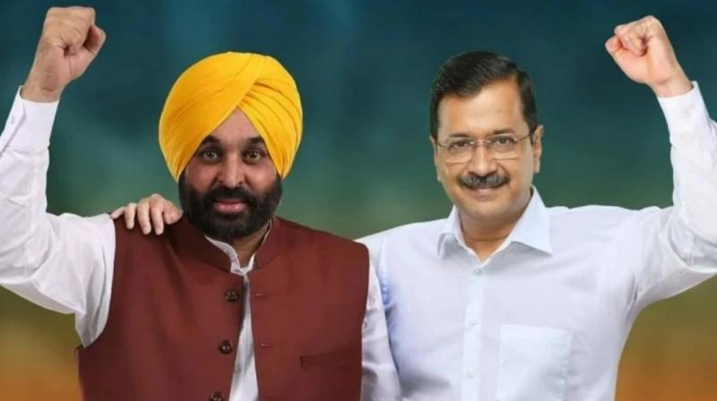 Bhagwant Mann, Arvind Kejriwal 