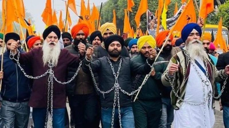 The National Justice Front held a protest march for the release of the captive Singhs 