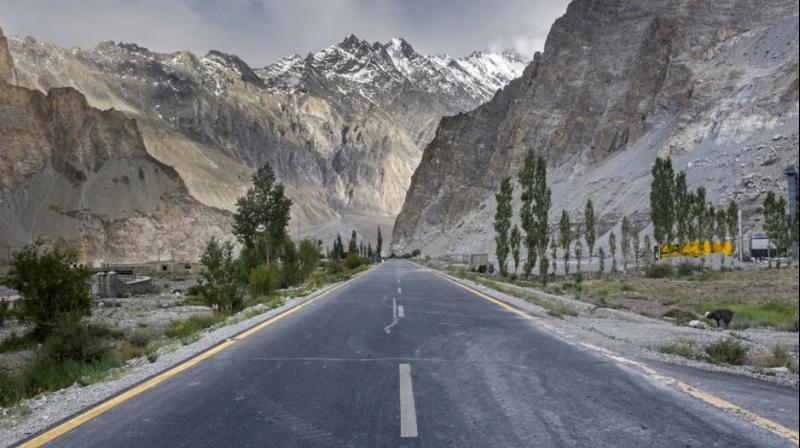 China Built new road in gilgit baltistan india