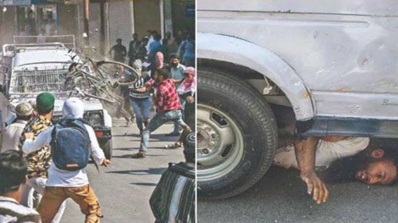 crpf driver and unidentified stone pelters booked crpf driver and unidentified stone pelters booked