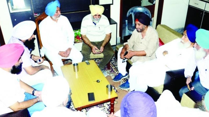Joginder Singh during the meeting with Sri Muktsar Sahib unit