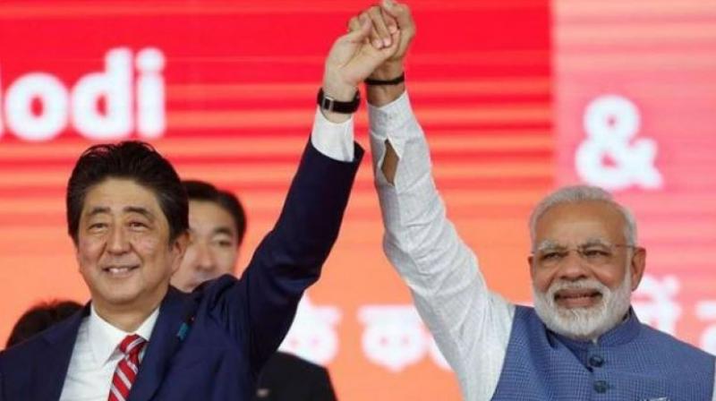 Narendra Modi And Shinzo Abe Narendra Modi And Shinzo Abe