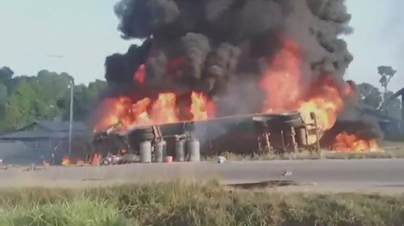 At least 40 killed in Liberian fuel tanker blast At least 40 killed in Liberian fuel tanker blast