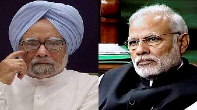 Dr Manmohan Singh & Narendra Modi  