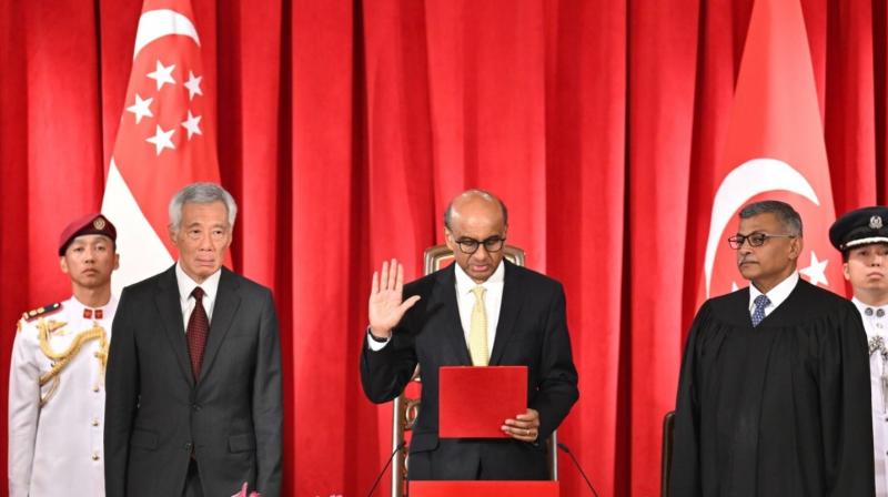 Indian-origin economist Tharman Shanmugaratnam sworn in as Singapore's president Indian-origin economist Tharman Shanmugaratnam sworn in as Singapore's president