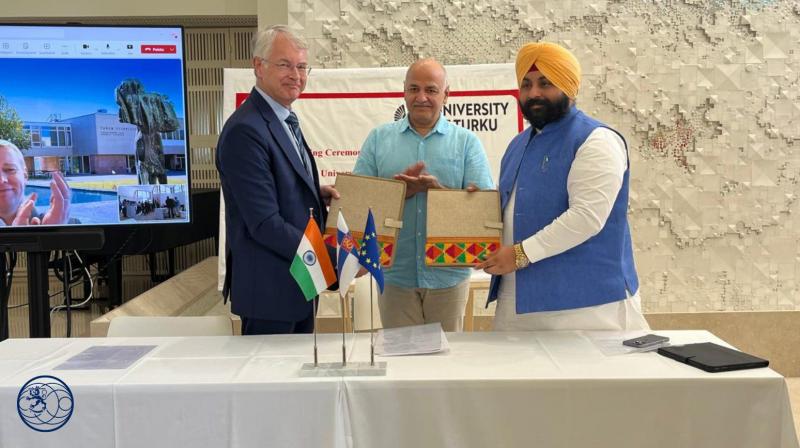 Harjot Singh Bains signed an agreement with the ambassador of Finland regarding the training of primary teachers Harjot Singh Bains signed an agreement with the ambassador of Finland regarding the training of primary teachers
