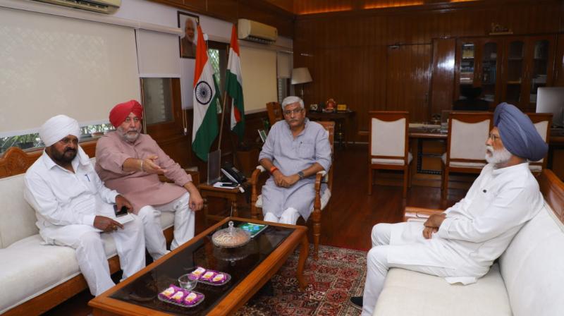 MP Jasbir Singh Dimpa met the Union Minister Gajendra Singh Shekhawat MP Jasbir Singh Dimpa met the Union Minister Gajendra Singh Shekhawat