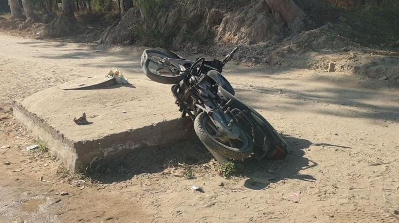 Terrible accident in Faridkot: Death of a motorcycle rider after hitting a manhole