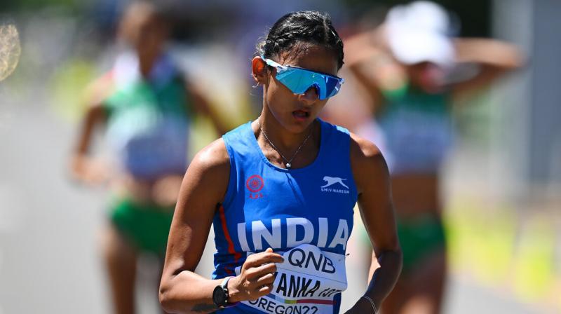Priyanka Goswami wins silver in women's 10000m race walk