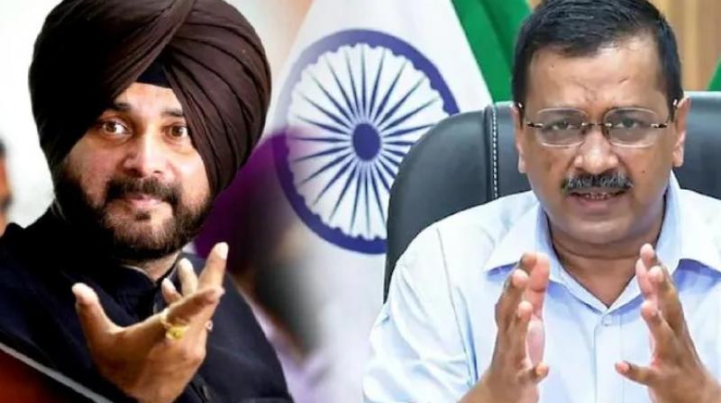 Navjot Sidhu and Arvind Kejriwal Navjot Sidhu and Arvind Kejriwal
