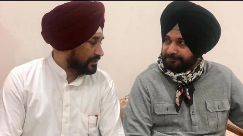 Charanjit Singh Channi and Navjot Sidhu Charanjit Singh Channi and Navjot Sidhu