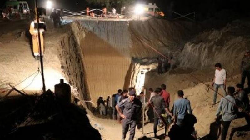 Work to save the child from the bore continues Work to save the child from the bore continues