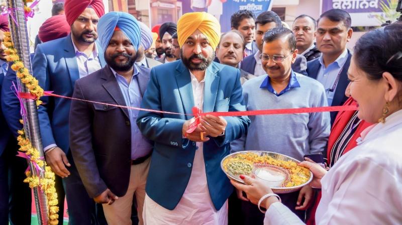 CM MANN AND DELHI CM ARVIND KEJRIWAL DEDICATED 500 AAM AADMI CLINIC TO THE PEOPLE OF PUNJAB