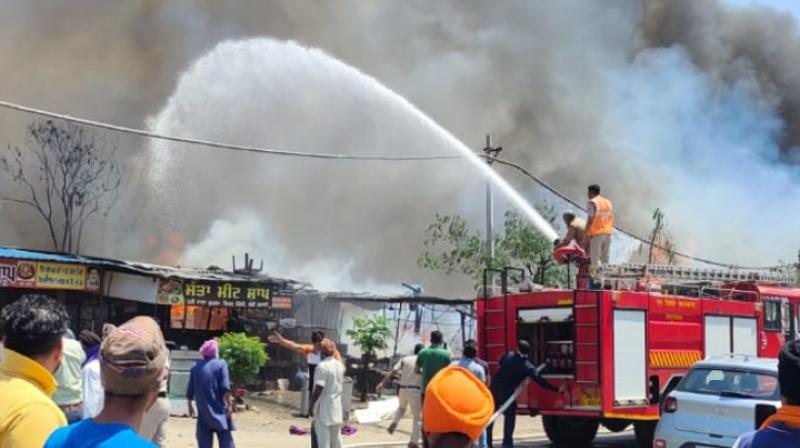 fire near rail coach factory in kapurthala fire near rail coach factory in kapurthala
