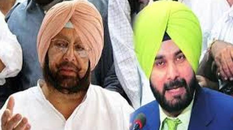 Captain Amrinder Singh with Navjot Sidhu Captain Amrinder Singh with Navjot Sidhu