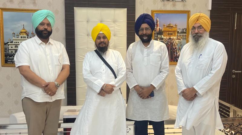 BJP leader Dr. Jagmohan Singh Raju meets giani Harpreet Singh