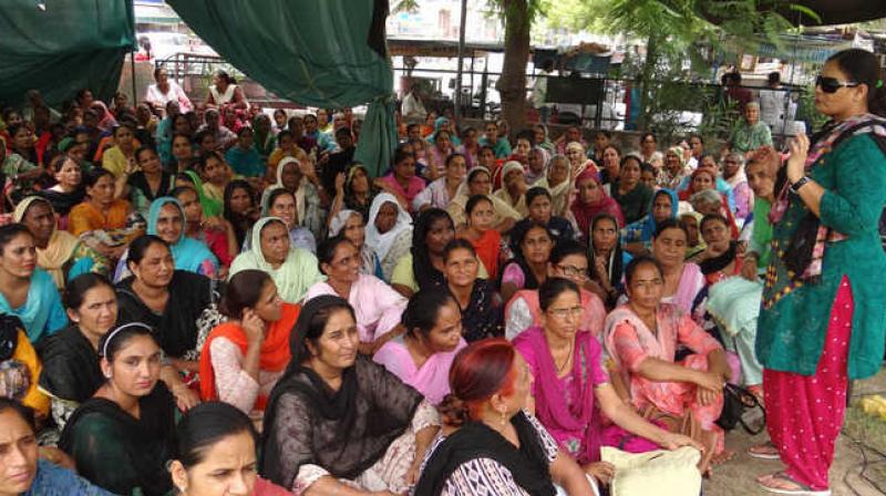 Anganwadi workers girls Anganwadi workers girls