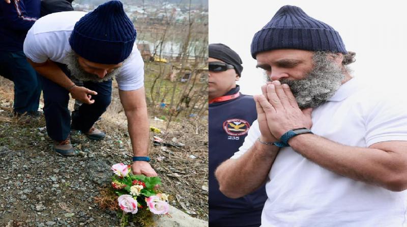 Rahul Gandhi pays tribute to martyrs in Pulwama attack