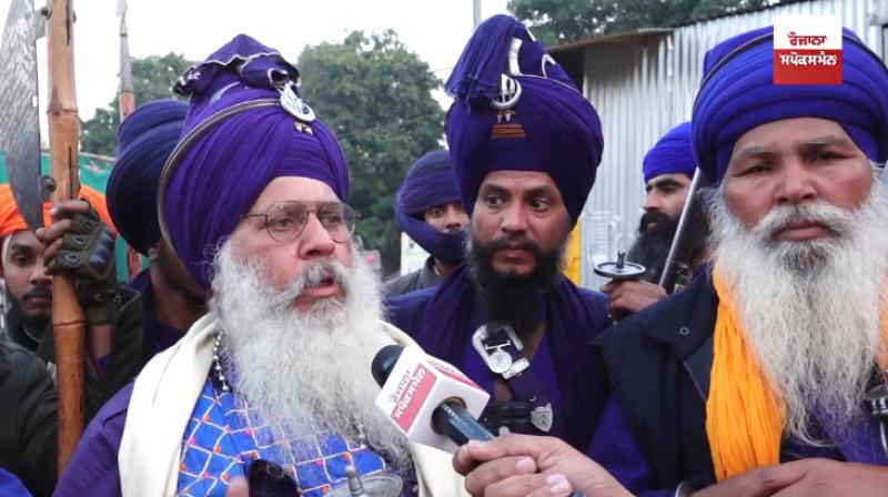 Nihang Singhs made big revelations in Mahapanchayat Nihang Singhs made big revelations in Mahapanchayat