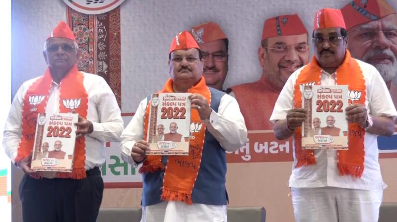 BJP manifesto released for Gujarat elections 
