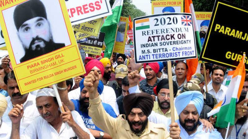 Protests Against Anti India SFJ Rally Protests Against Anti India SFJ Rally