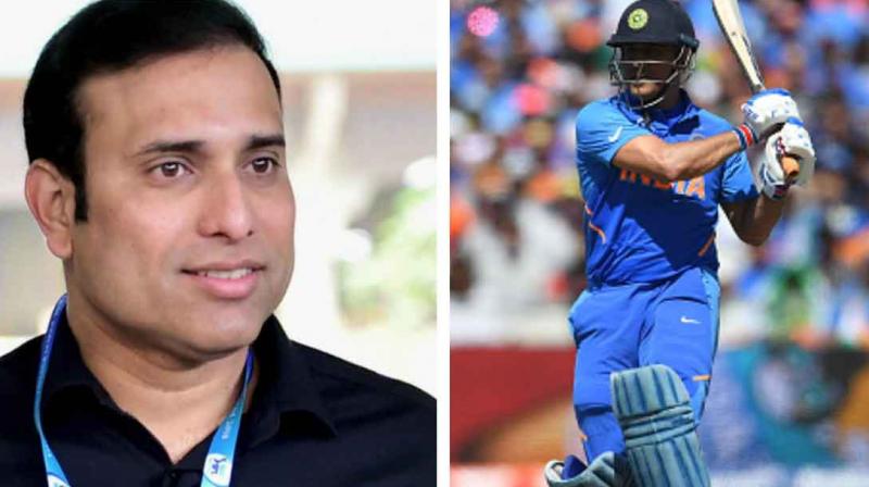Vvs Lakshman with Dhoni Vvs Lakshman with Dhoni