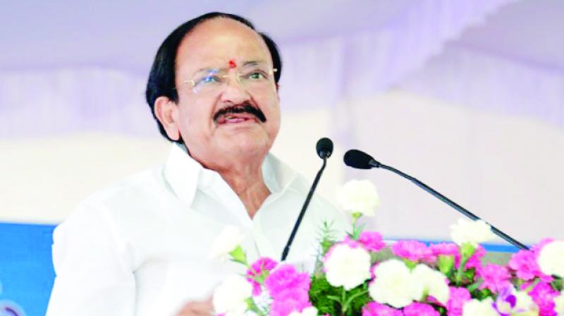 Vice President Venkaiah Naidu addressing in New Delhi Vice President Venkaiah Naidu addressing in New Delhi