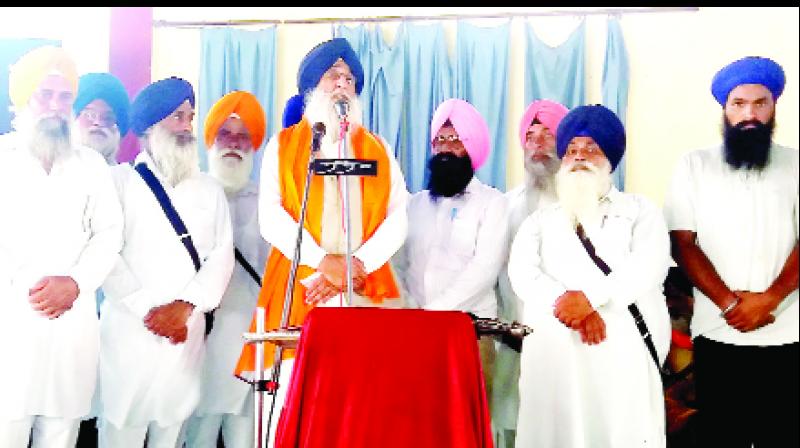 Simranjit Singh Mann while addressing the Rally Simranjit Singh Mann while addressing the Rally