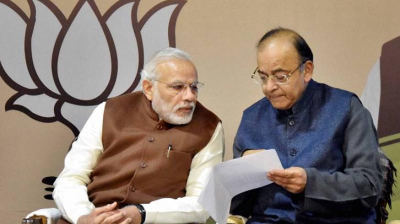 Arun Jaitley and Narendra Modi 